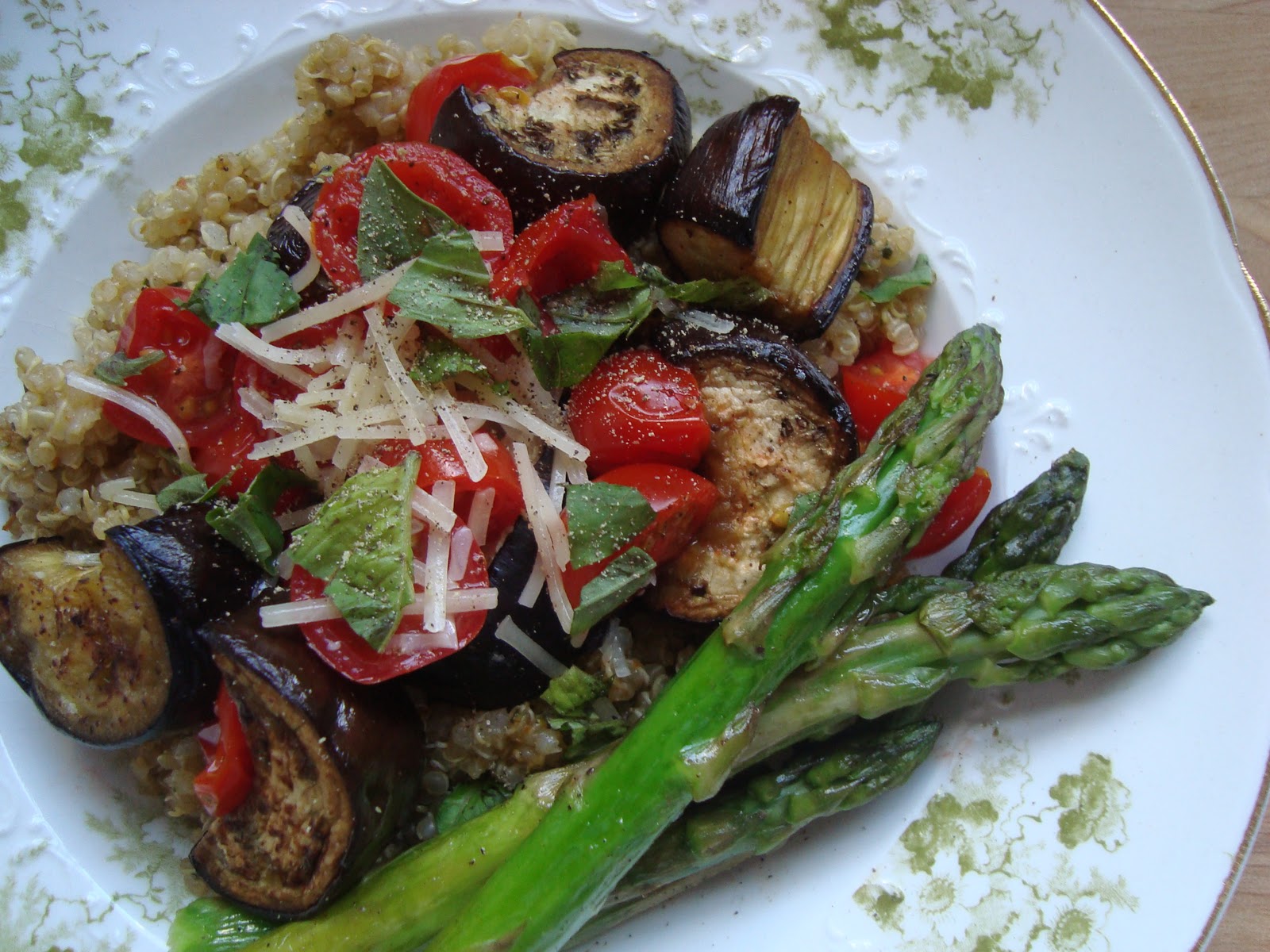Roasted Eggplant and Tomatoes Cooking with Claudine