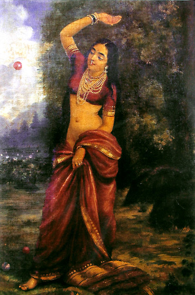 Raja Ravi Varma's Paintings: A Beautiful South Indian Women