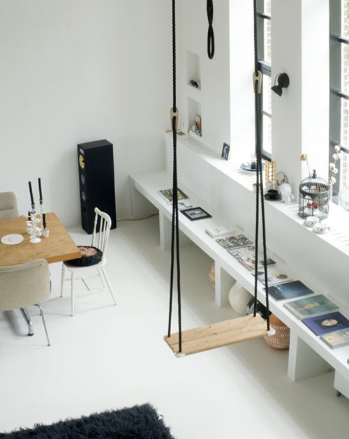 Superfluo Imprescindible: Un columpio en el salón ♥