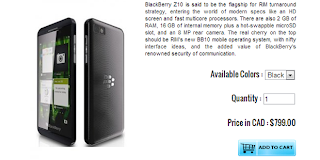 Spesifikasi dan Harga Blackberry Z10