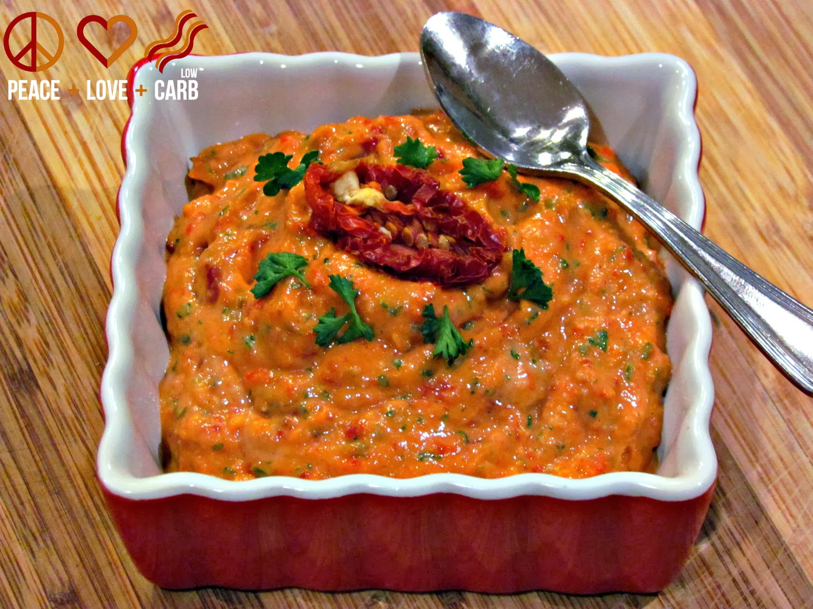 Sundried Tomato, Garlic Dip Lowcarb, Paleo, GlutenFree Peace
