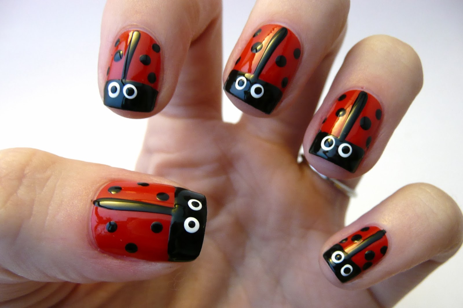 ladybug nail design parksville