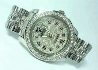 Jam Tangan Rolex Diamond Silver