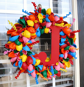 Custom Monogram Balloon Wreath for sale on Etsy