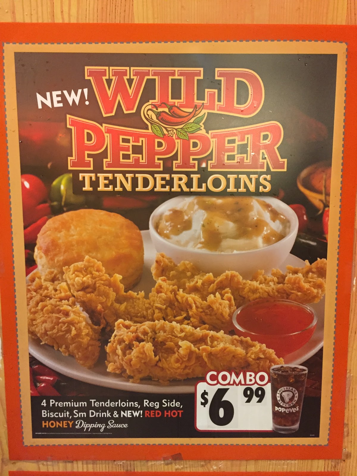 Wild Pepper Tenderloins And Red Hot Honey Dipping Sauce From Popeyes