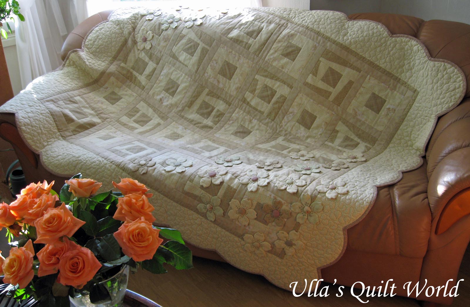 Ulla's Quilt World Quilt blanket Japanese flowers