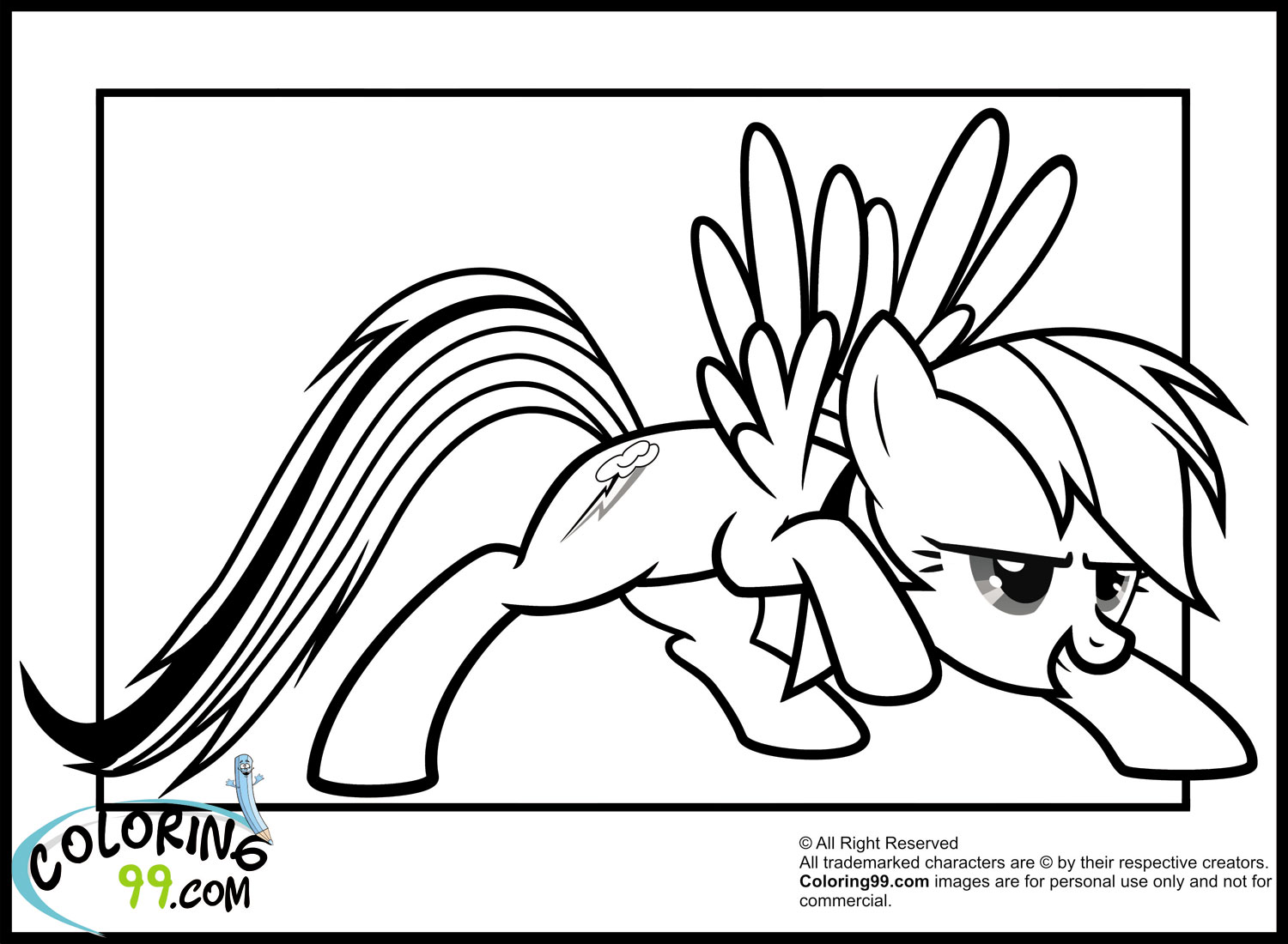 Rainbow Dash Coloring Pages   Minister Coloring