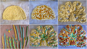 white chocolate and orange peacock bread