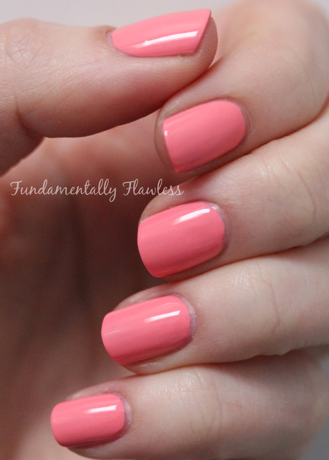 Barry M In A Heart Beat speedy dry swatch - pastel coral