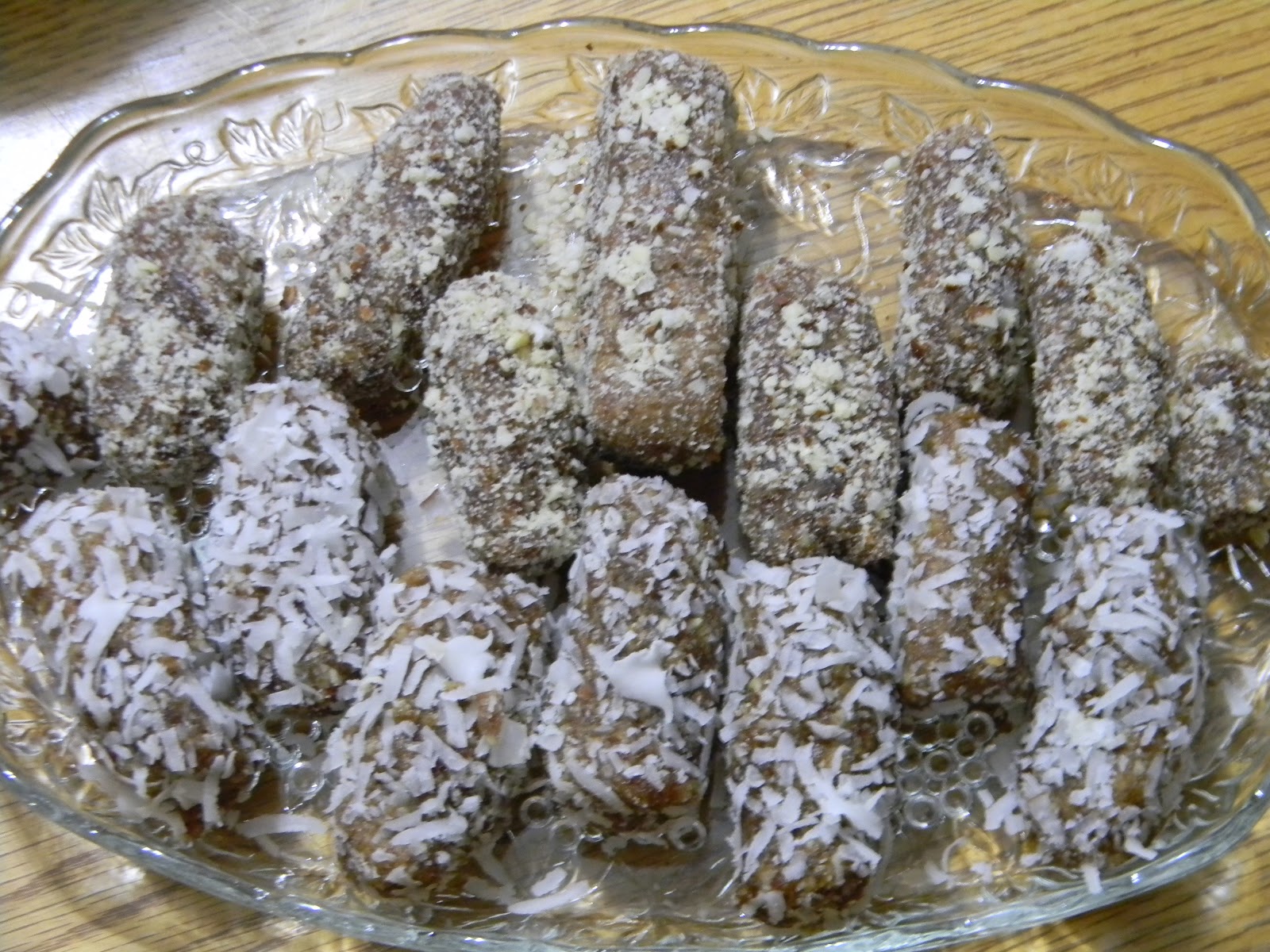 Handmade By Kristen Dried Coconut and Date Rolls
