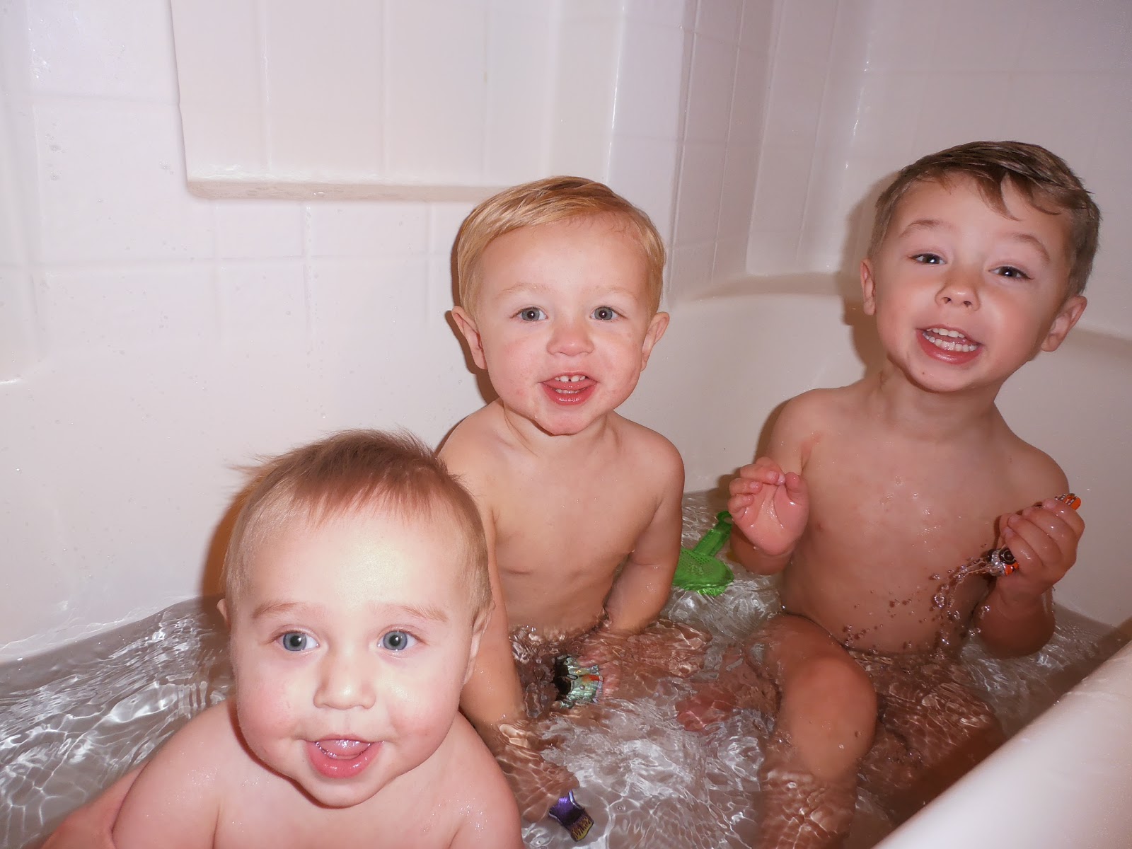 Took these of the boys last night in the bathtub