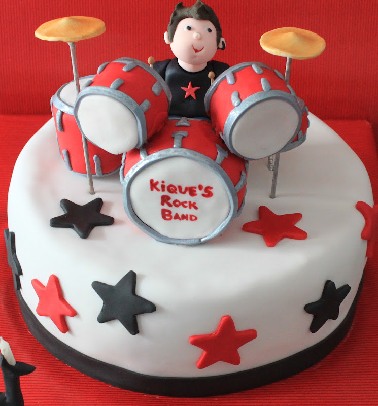 InnovaTartaS Tarta Batería Kique´s Rock Band
