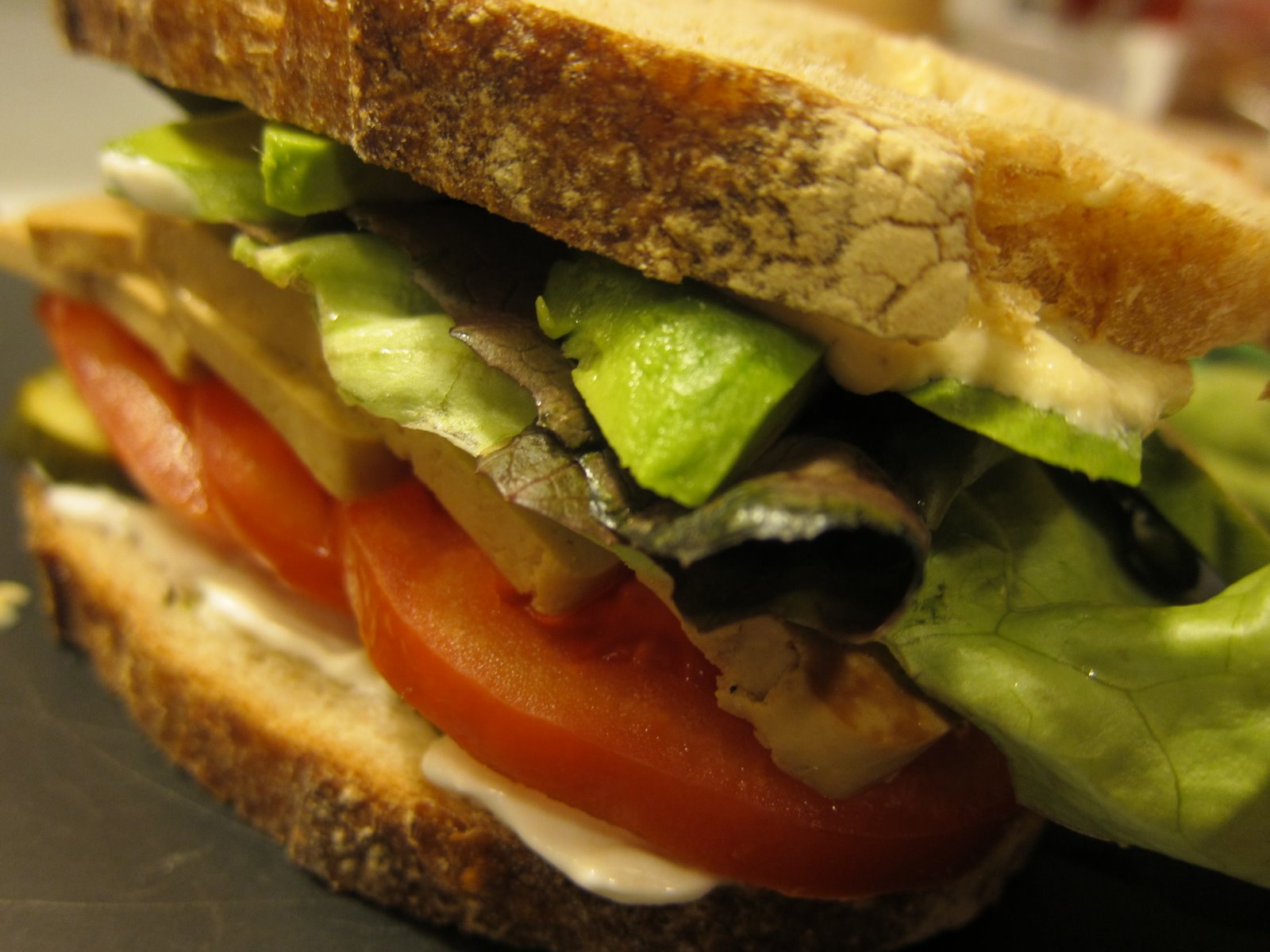 WholeFoodVegan Tofu "Ham" N Cashew Cheese Sandwich