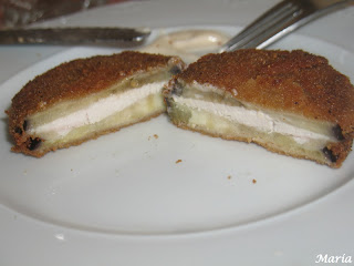 Berenjenas rellenas de pechugas de pollo