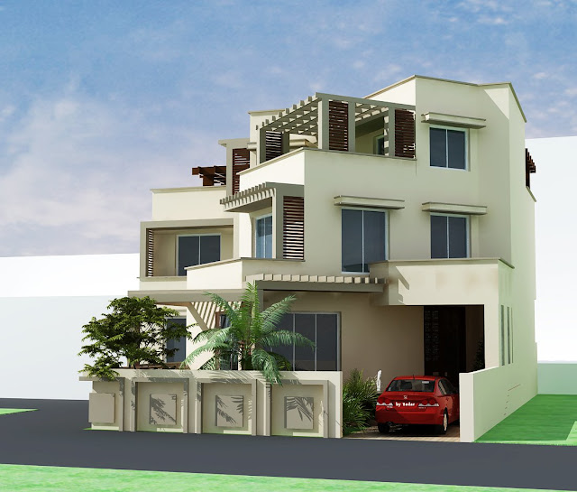 3D Front Elevation com  3D House Front Elevation
