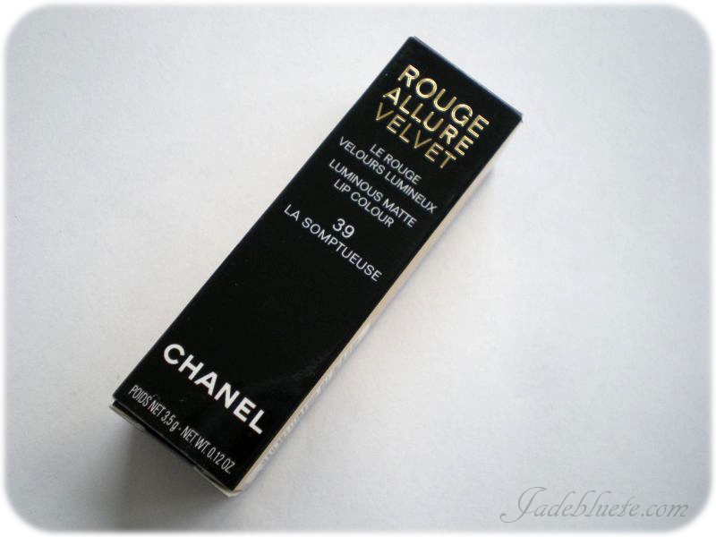 Chanel Rouge Allure Velvet Lipstick 39 La Somptueuse Jadeblute