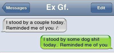 Epic ex girlfriend text reply