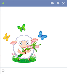 Lamb with flowers