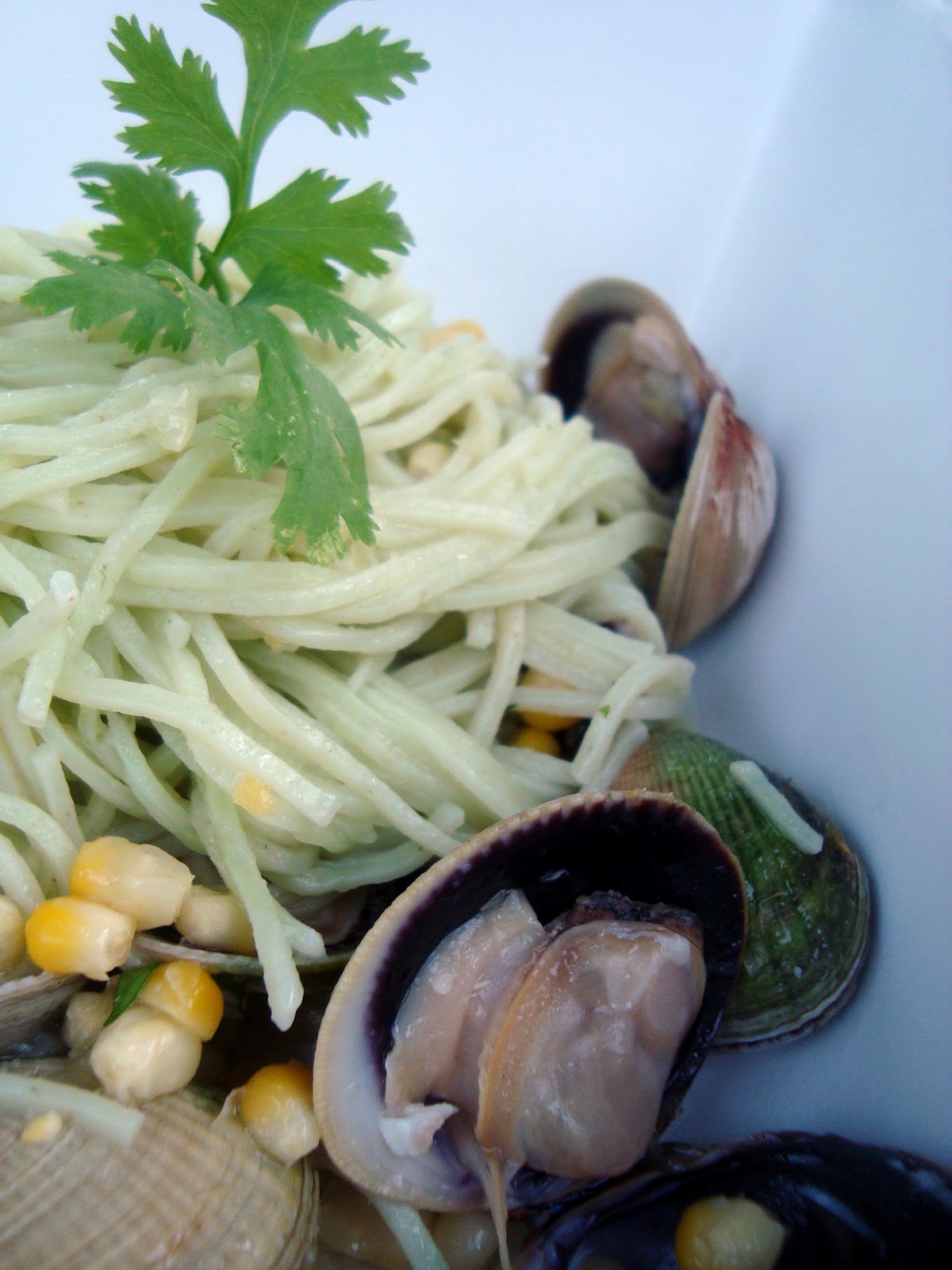 A Couple in the Kitchen Summer Corn and Cockles Pasta