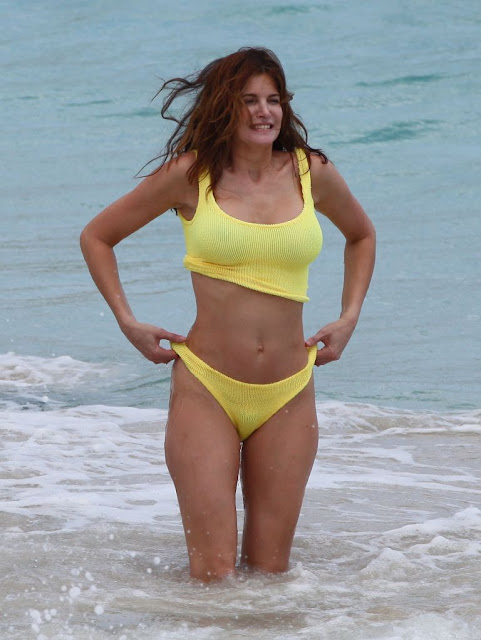Stephanie Seymour hot sexy bikini pics photos exposing ass boobs