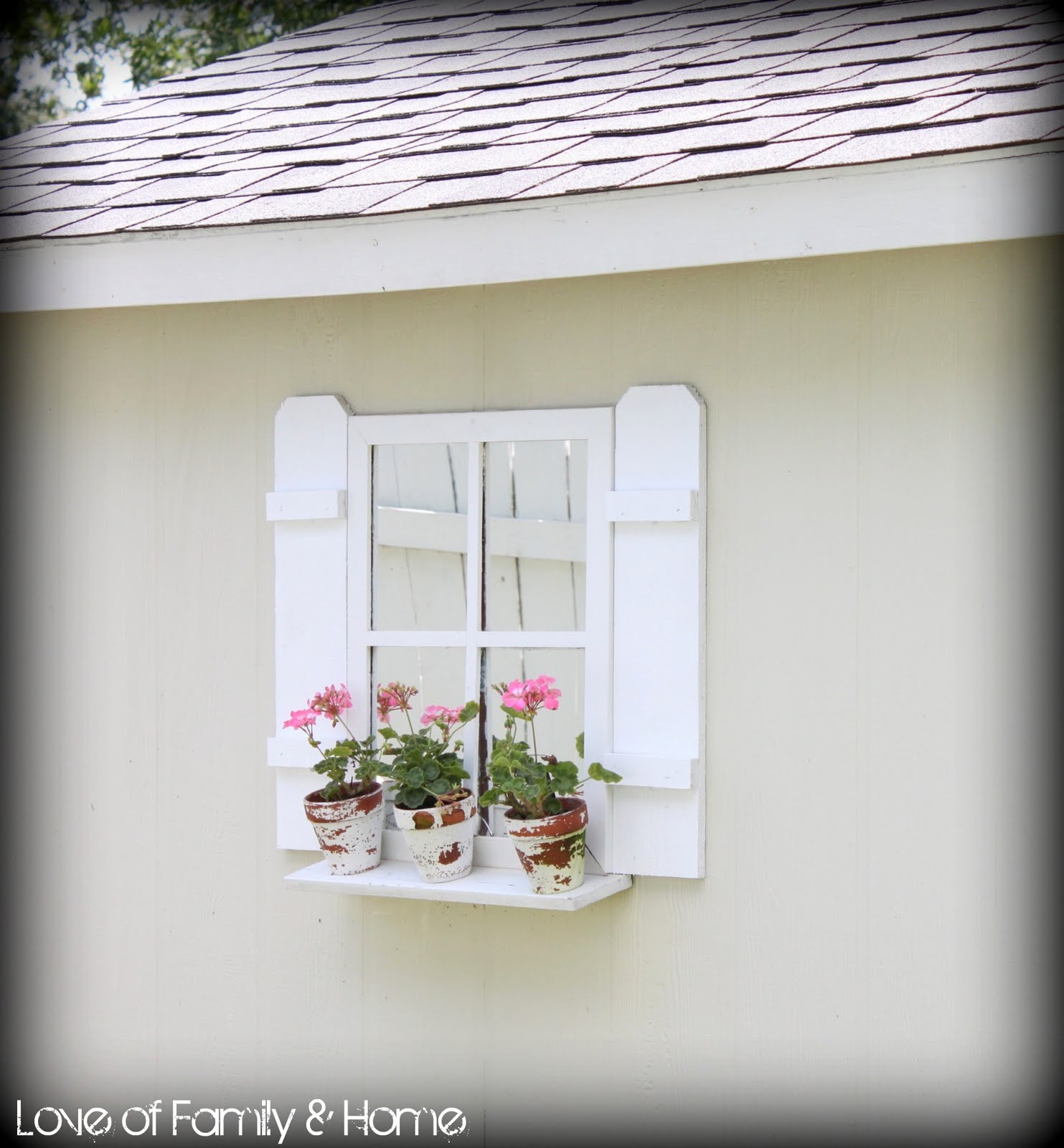 Easy DIY Shutters for the Shed... Love of Family & Home