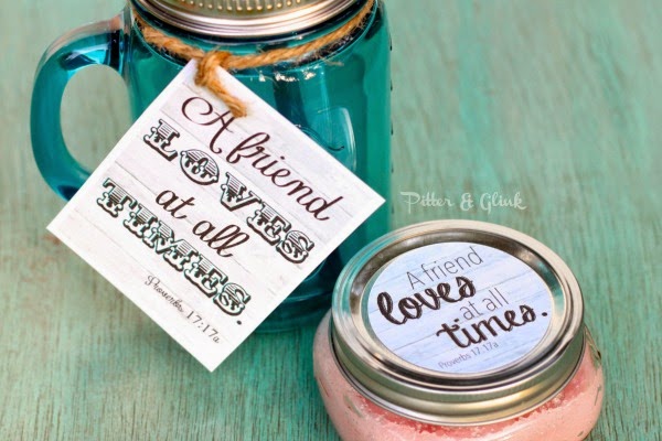 pitterandglink free printable friendship gift tag mason jar label