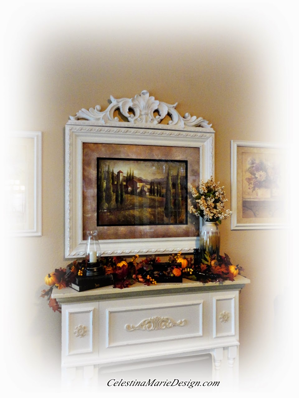 Small Mantel Decorating Rose Garden Market