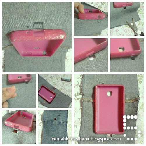 DIY Cara Menghias Softcase/Silikon Handphone Dengan Kain
