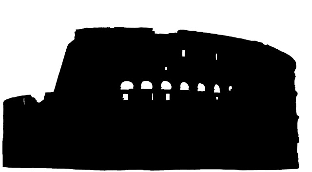 Colosseum silhouette side view