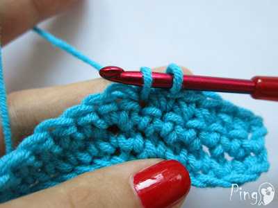Single Crochet Decrease - step by step instruction by Pingo - The Pink Penguin