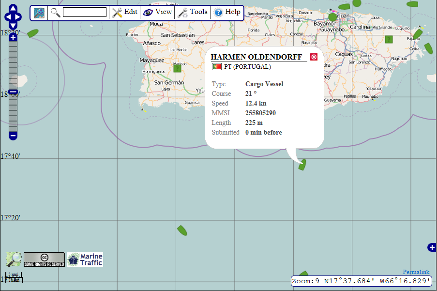 Live Nautical Chart Ship Tracker