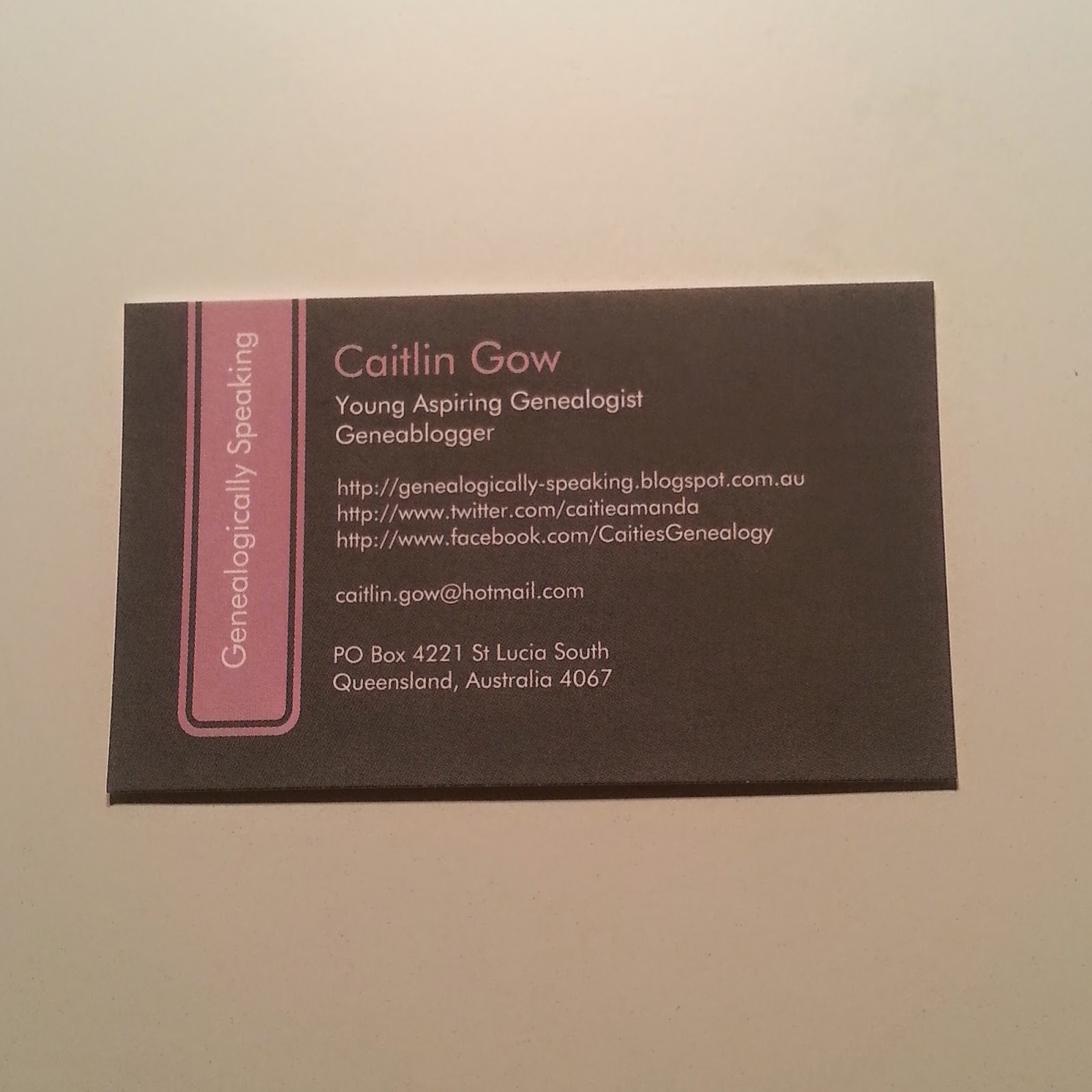 genealogically speaking a milestone my first business cards genealogy business cards