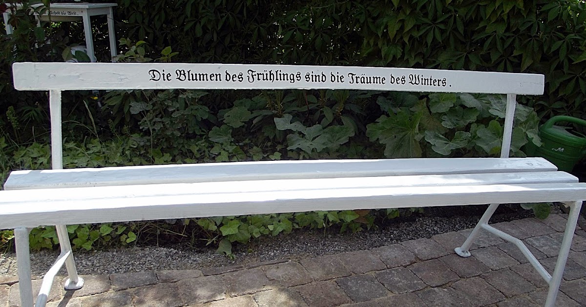 Katrins kleine Meisterwerke Die Blumes des Frühlings Gartenbank