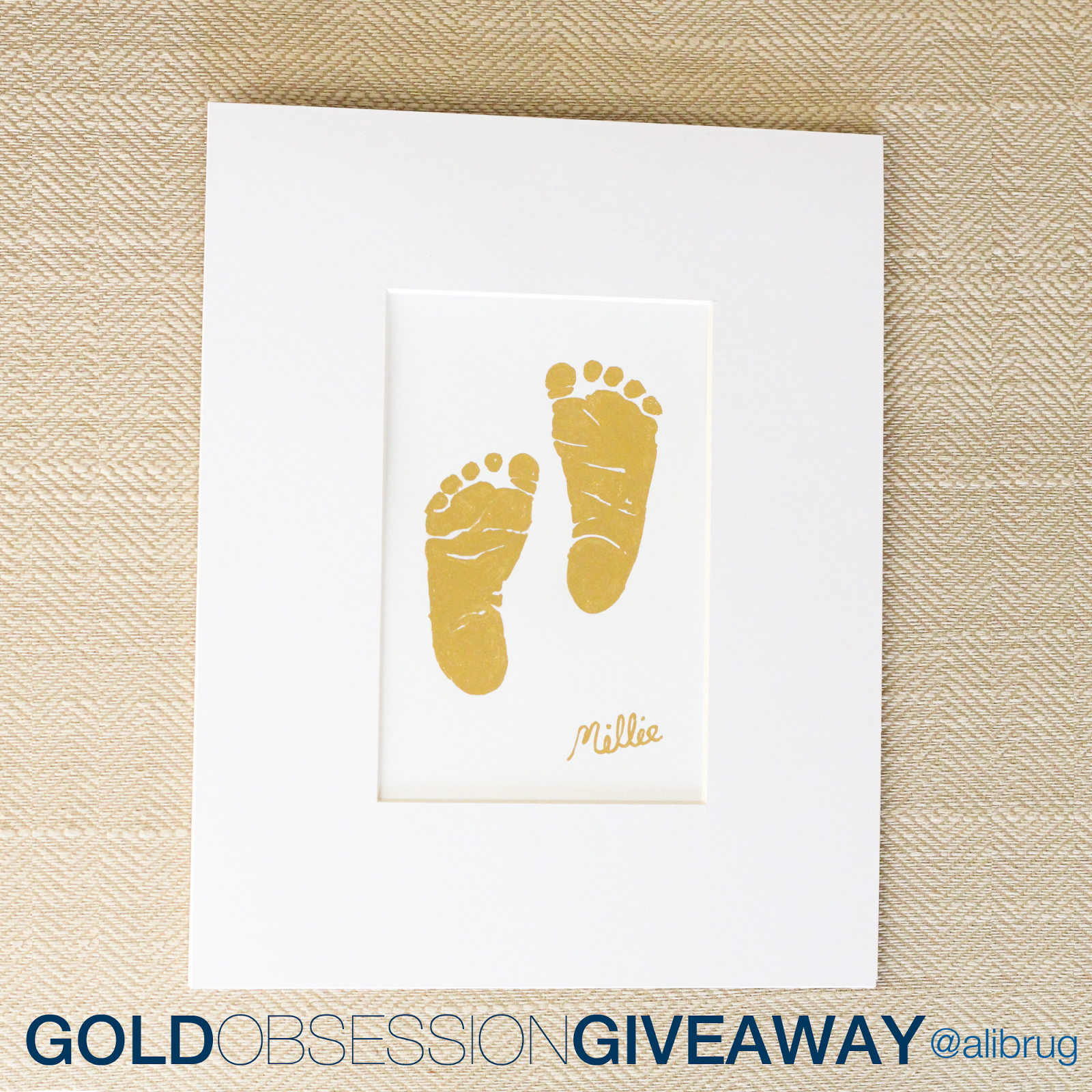 They Call Me Smudge Gold Leaf Baby Foot Print SoSmithy Design Giveaway