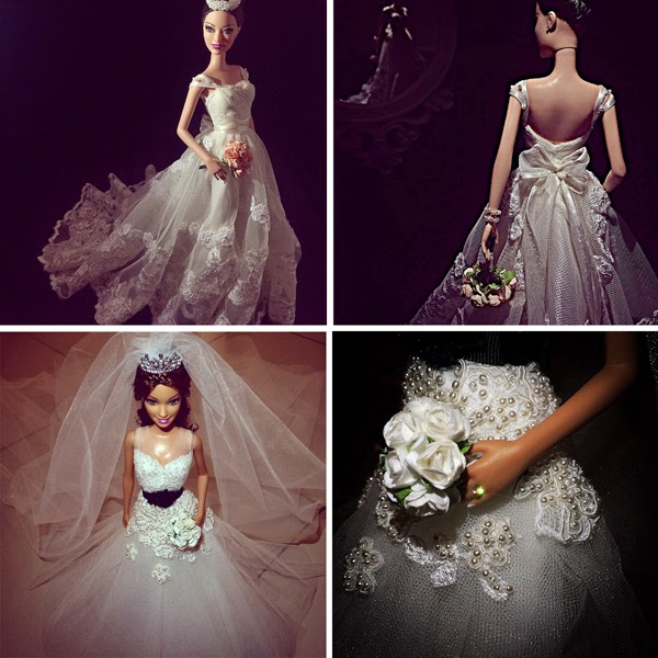 Como fazer vestido de noiva sem costura para Barbie e outras