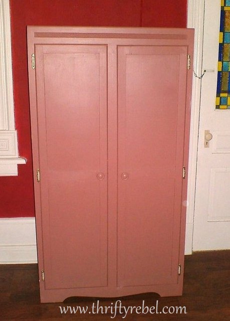 Wardrobe Makeover Into Computer Armoire Color Me Thrifty
