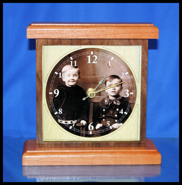 Scrollsaw Memory Clock Pattern. My father and uncle as children.