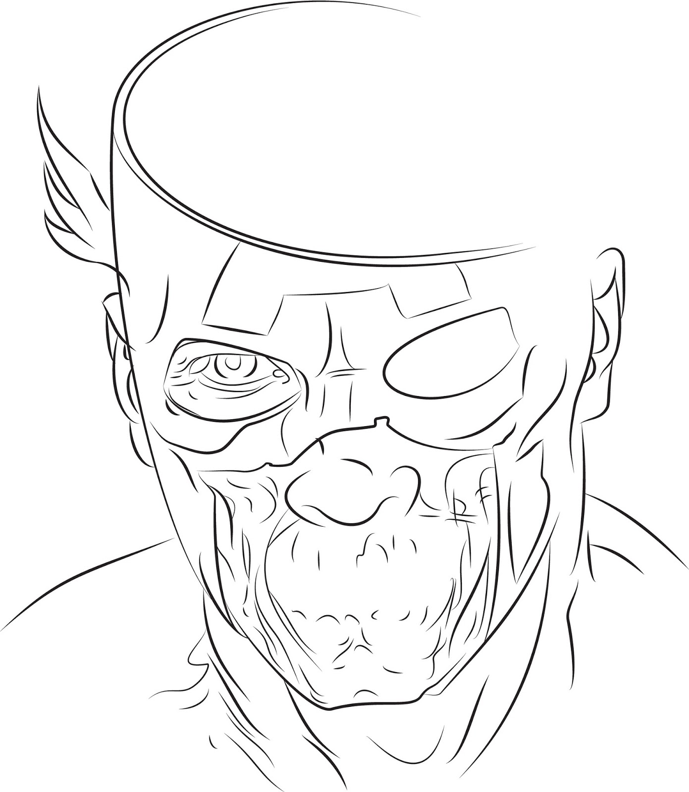 .Hastings Illustrations: Progress Update! Captain America Zombie