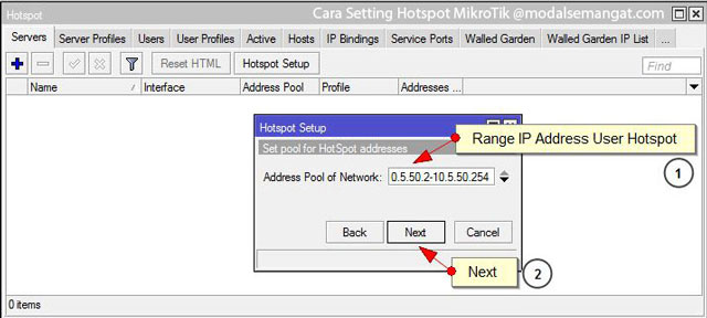 IP User Client Hotspot Mikrotik