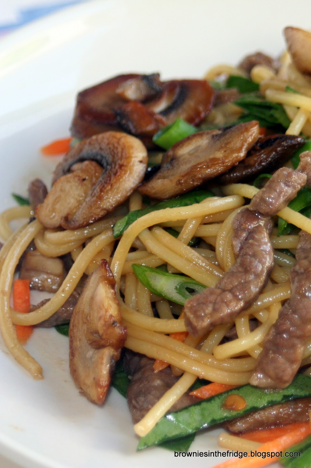 There's Brownies in the Fridge!*: Hoisin Beef & Noodles