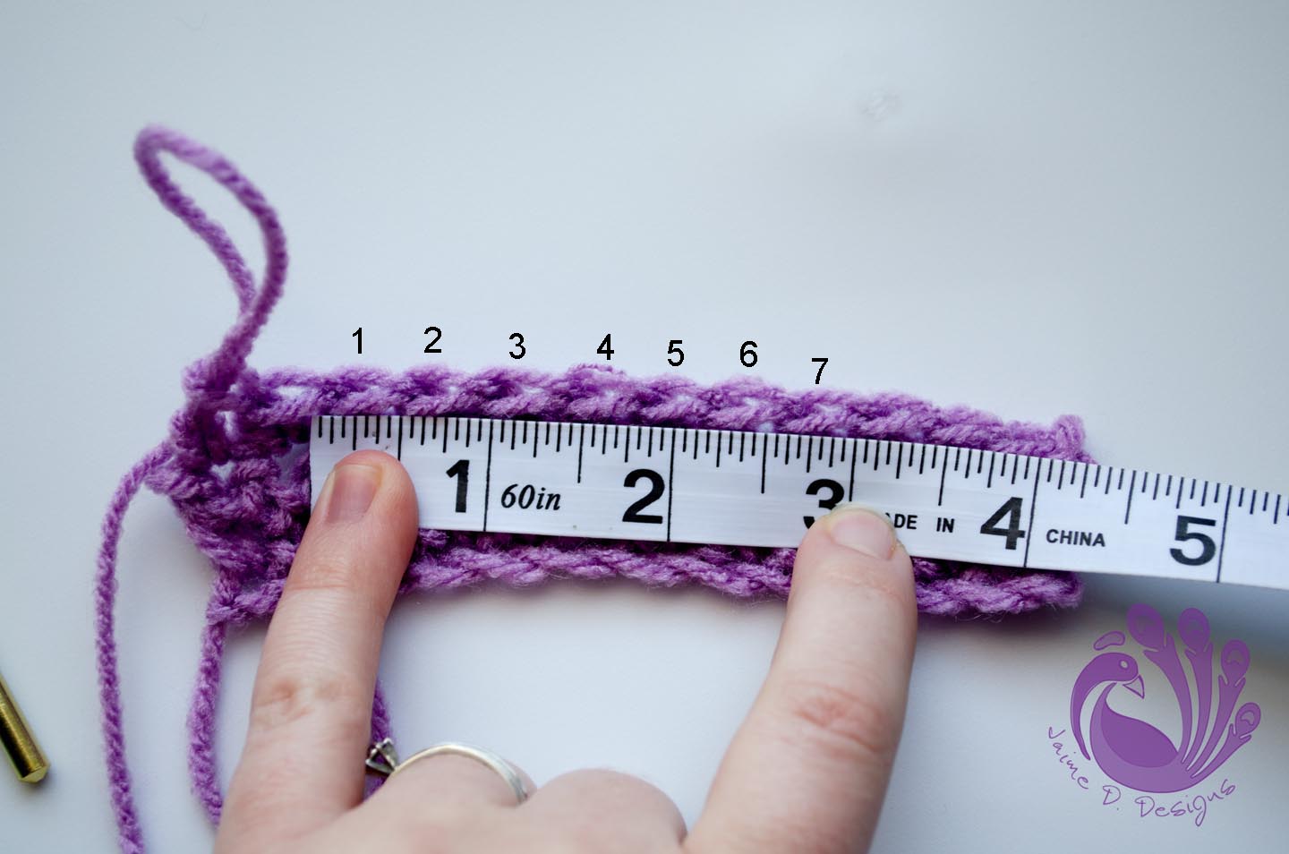 Jaime D. Designs Crochet 101 How to check Gauge