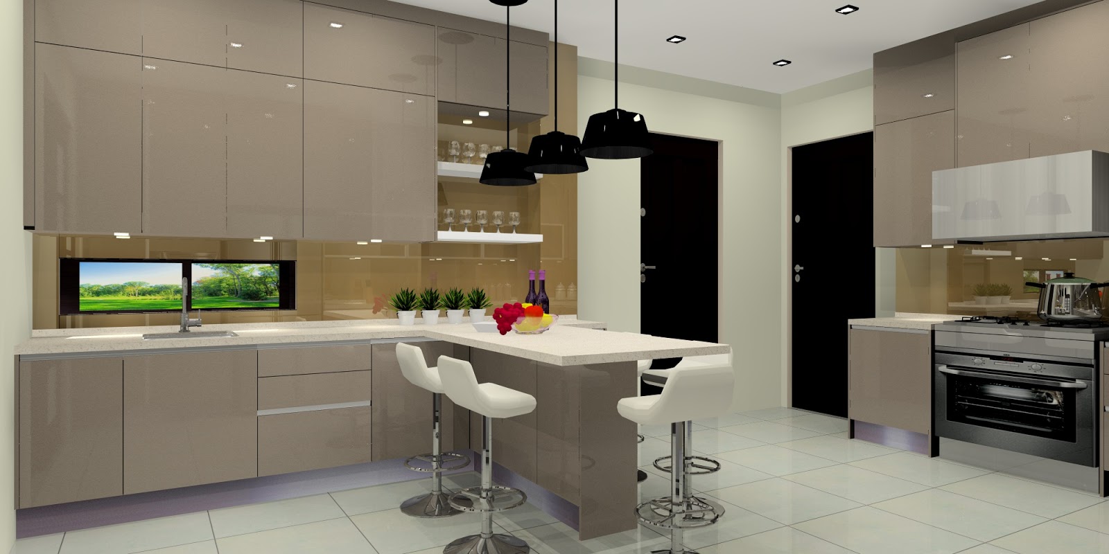 High Ceiling Kitchen Design Gigadubai Com High Ceiling Kitchen Cabinets Are Made Of Acrylic Champagne Part 62