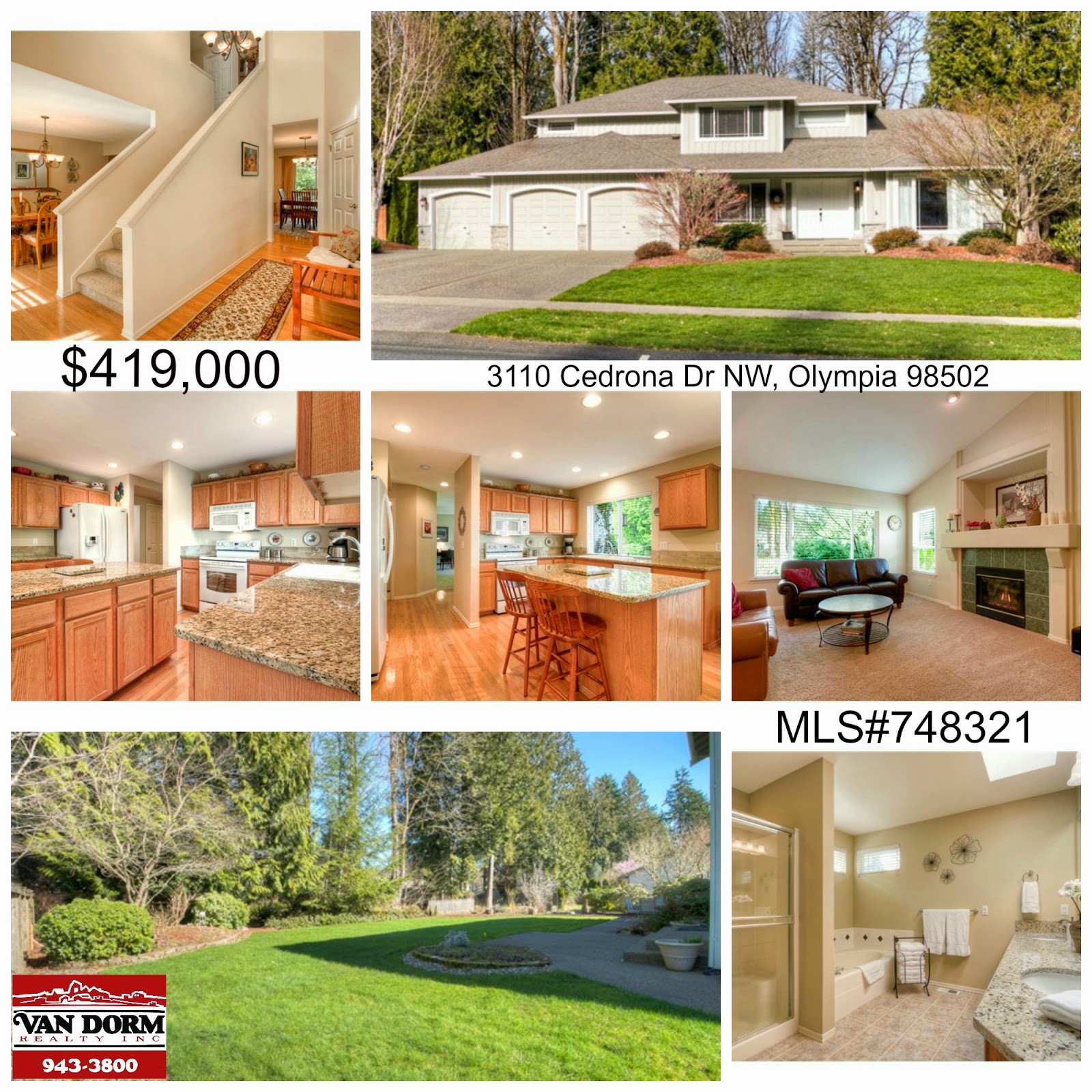 Olympia Real Estate Feature Home Of the Week 3110 Cedrona Dr NW