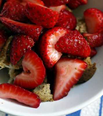 coconut bread with strawberries