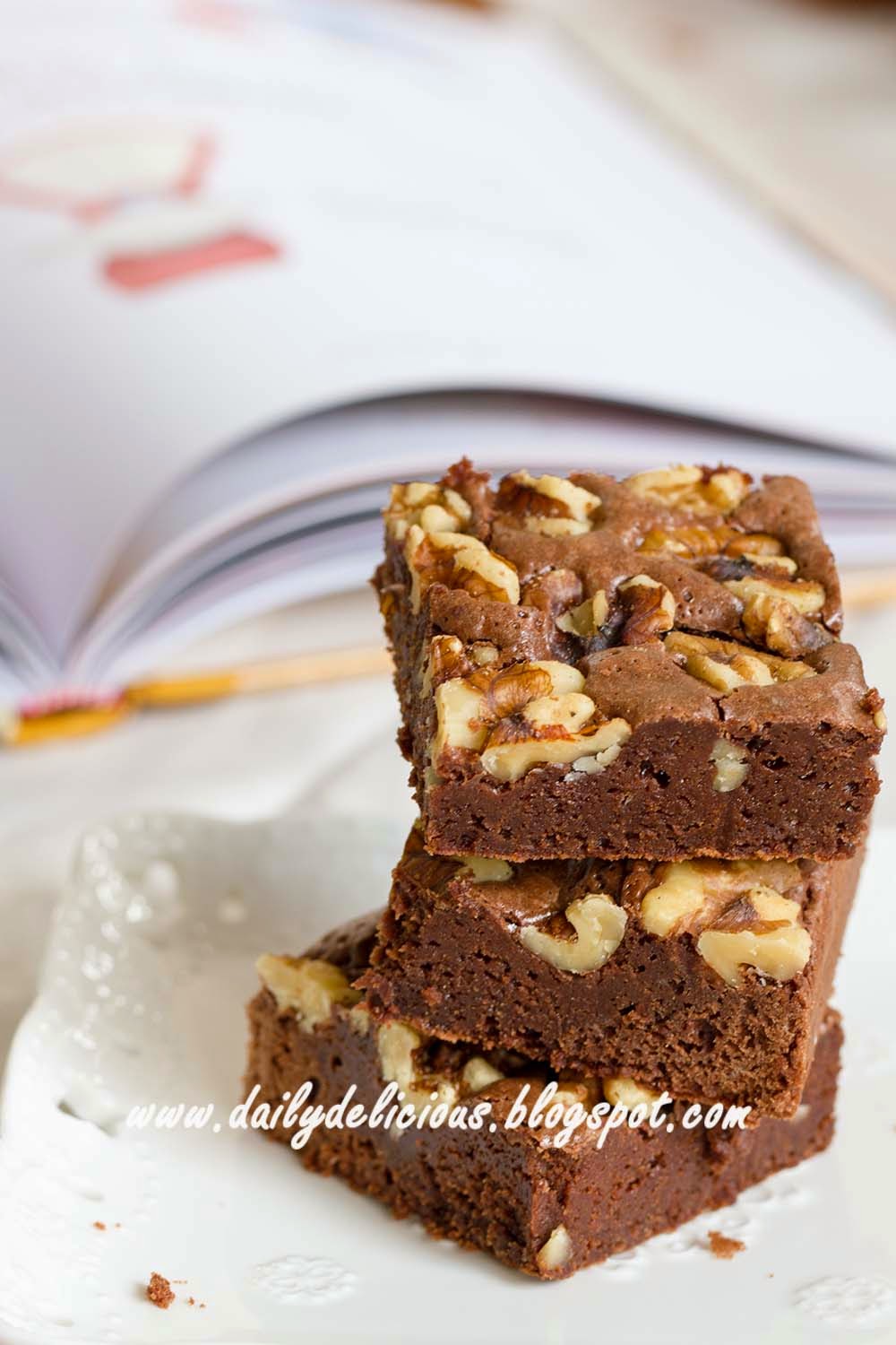 dailydelicious Walnut brownies Deliciously melt in the mouth brownies