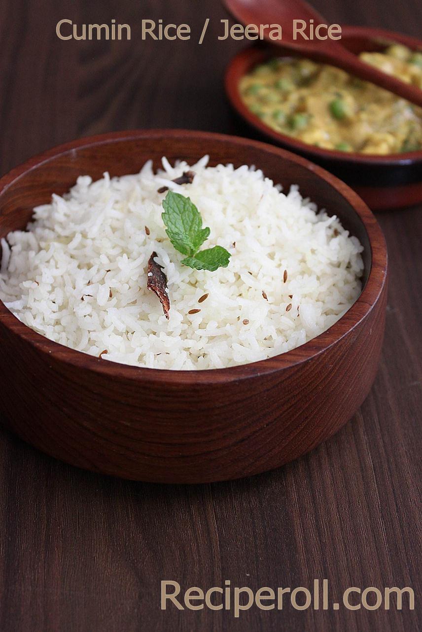 Jeera Rice / Cumin Rice With Kurma