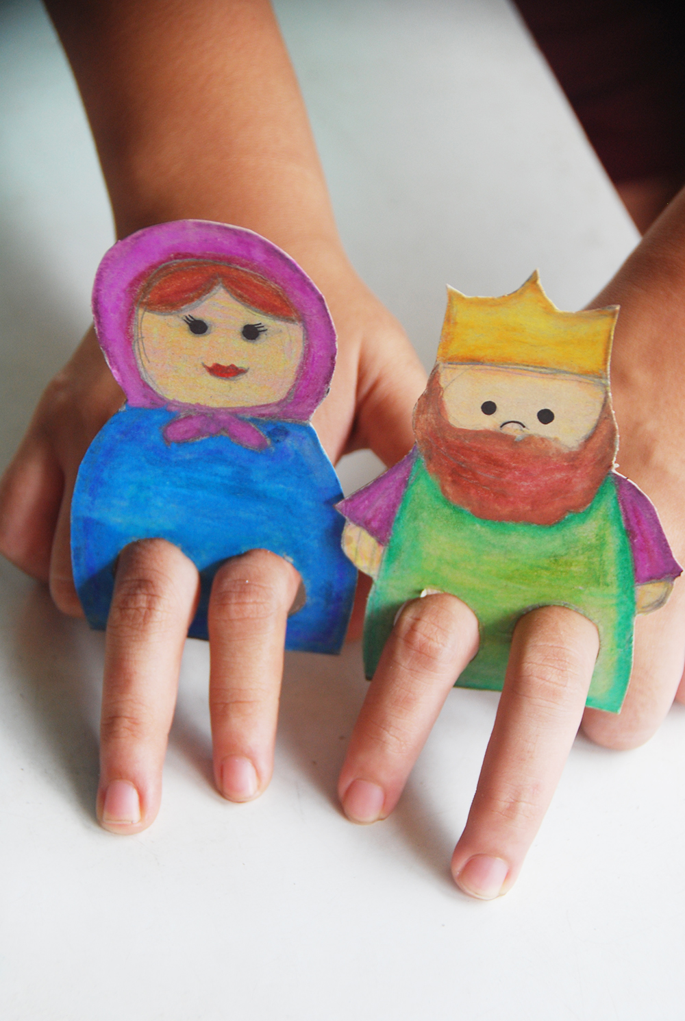 The Pink Doormat Cardboard Finger Puppets