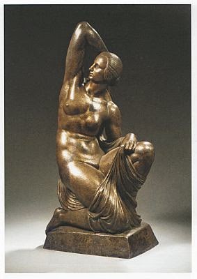 silvered bronze nude by Joseph Emanuel Cormier