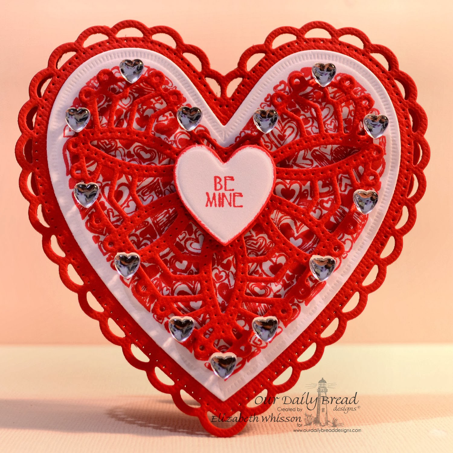 Elizabeth Whisson, Our Daily Bread Designs, ODBDSLC192, ODBD, ODBDDT, heart, love, Valentine's Day, Clean Heart, Ornate Hearts, Heart of Joy, love, handmade card, shaped card