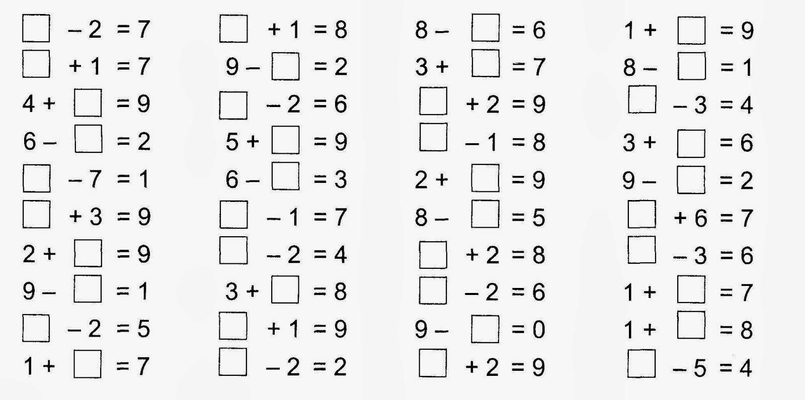 Задачи и примеры по математике 1 класс распечатать